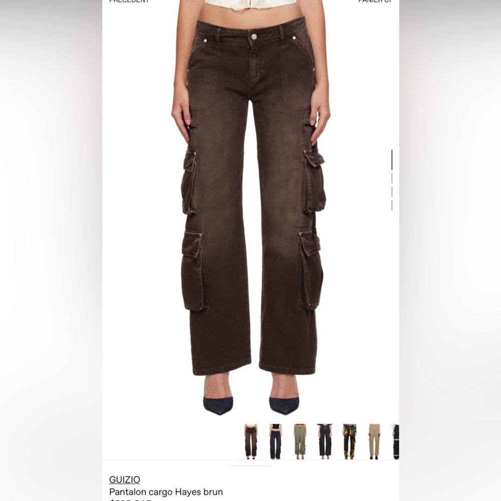 Danielle Guizio Chocolate Cargo Pants